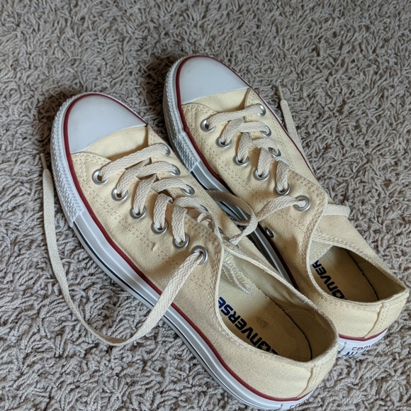 cream colored converse